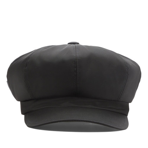 PRADA/普拉達 秋冬 男士黑色Re-Nylon 再生尼龍報童帽2HC551_2DMI_F0002
