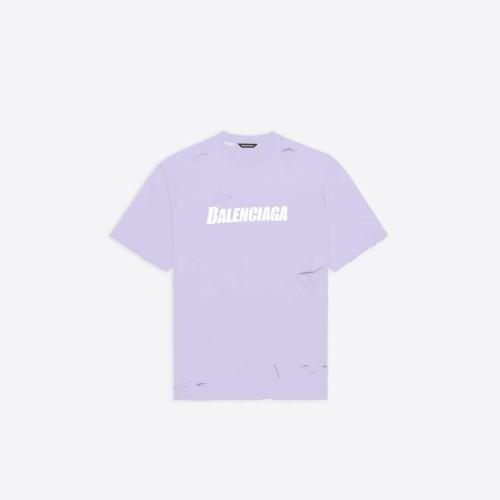  BALENCIAGA巴黎世家 22年春夏 男士 短袖T恤 Destroyed T恤 Boxy Fit 651795TKVB83078