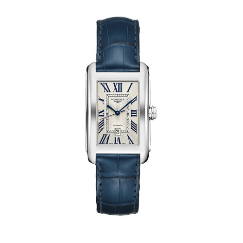 LONGINES/浪琴  黛綽維納系列長(zhǎng)方形男士自動(dòng)機(jī)械機(jī)芯鱷魚(yú)皮腕表 L5.757.4.71.9