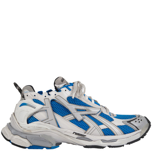 Balenciaga/巴黎世家      RUNNER系列 男士藍色網眼和尼龍運動鞋677403W3RB34912