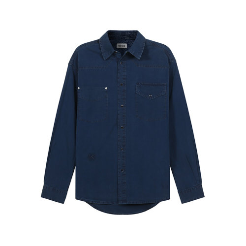 KENZO/高田賢三 男士棉質長袖牛仔襯衫外套 5DC420 1LG