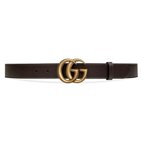  GUCCI古馳 22年秋冬 男士 皮革腰帶，配以互扣式GG帶扣 414516 AP00T 2145