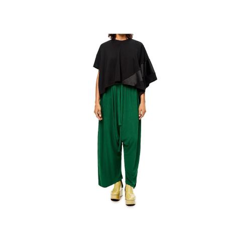  LOEWE羅意威 22年秋冬 女士 短袖襯衫 Asymmetric top in viscose jersey S359Y23X09-1100