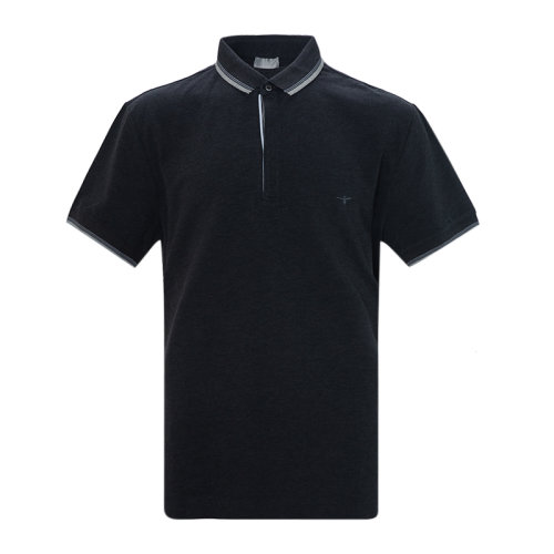 Dior Homme/迪奧桀驁 春夏 男裝 服裝 深灰色棉質經典小蜜蜂刺繡男士短袖POLO衫