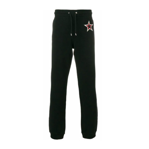 Givenchy 紀(jì)梵希  男裝 服裝 黑色星星標(biāo)識(shí)印花抽繩長(zhǎng)褲休閑褲 男士運(yùn)動(dòng)褲褲裝