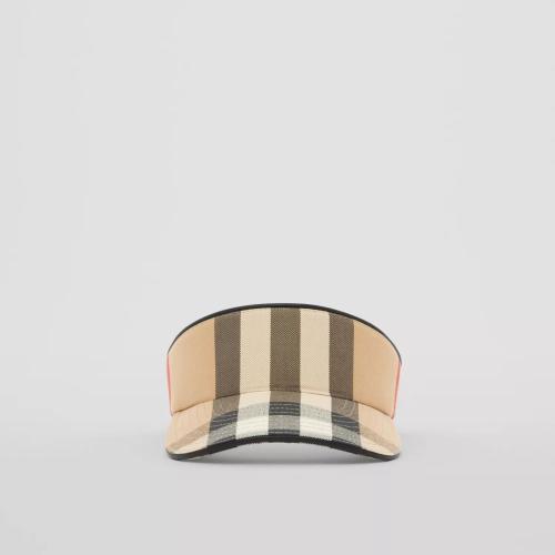  BURBERRY 22年秋冬 女士 格紋棉質遮陽帽 80562651