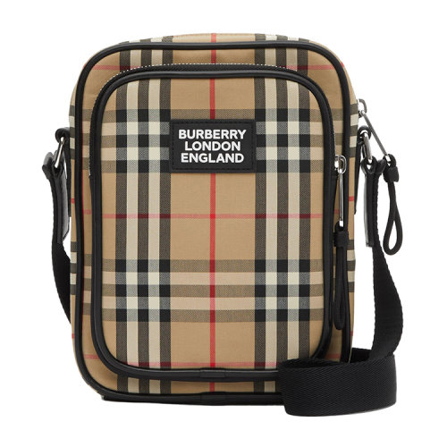 BURBERRY/博柏利Vintage格紋拼棉斜背包80233811