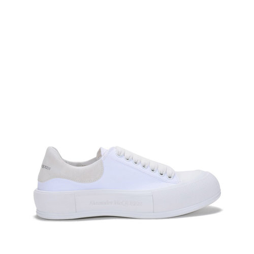 Alexander McQueen/亞歷山大麥昆 男士織物配皮系帶休閑運動鞋 654594 W4MV7