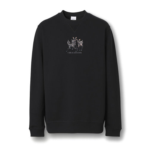 BURBERRY/博柏利 Embroidered Deer Cotton Sweatshirt 男衛衣80426891
