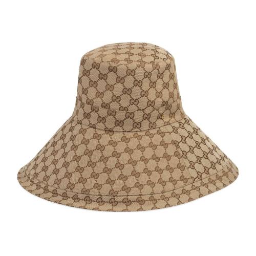  GUCCI古馳 22年秋冬 女士 GG帆布寬邊帽 631958 KQW00 9700
