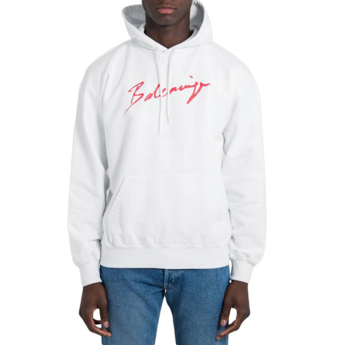 Balenciaga/巴黎世家  男裝 服飾 棉質logo印花時尚連帽抽繩長袖體恤男衛衣