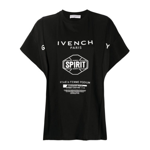 Givenchy 紀(jì)梵希  女裝 服飾 圓領(lǐng)棉質(zhì)字母印花時尚休閑 女士短袖T恤 BW707K3Z2Y