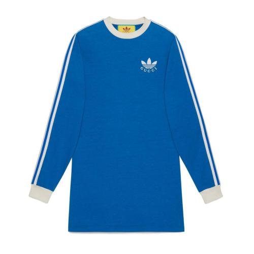  GUCCI古馳 22年秋冬 女士 adidas x Gucci聯(lián)名系列T恤連衣裙 693537 XJEBS 4153