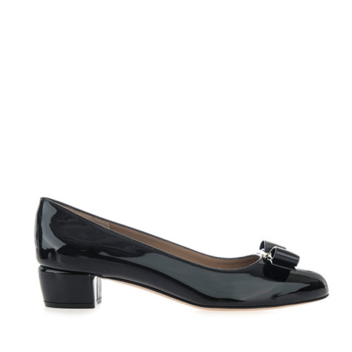 Salvatore Ferragamo/菲拉格慕 女士 女鞋 黑色皮革時尚高跟鞋 VARA1 591963