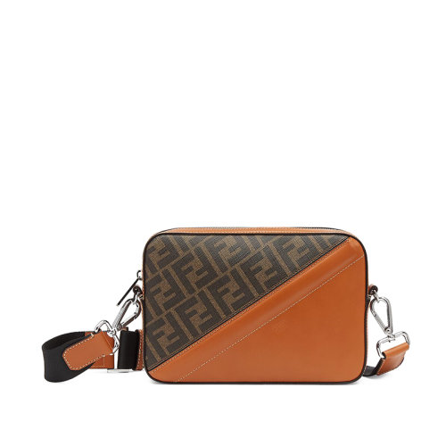 FENDI/芬迪  男士棕色布FF圖案拉鏈相機包7M0286AFB4F1DZA