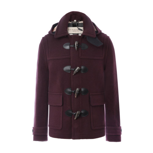 【內發貨 部分】BURBERRY/博柏利 burberry服裝 巴寶莉 男裝 羊毛混紡 外套  黑加侖色 牛角扣 男士大衣  39841911