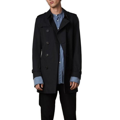 BURBERRY/博柏利 男裝 服裝 Heritage Trench男士海軍藍時尚短款 男士風衣