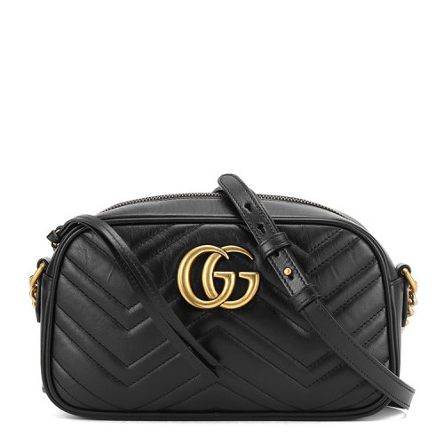 GUCCI/古馳 GG Marmont系列絎縫迷你手袋 皮質 448065 DTD1T