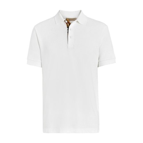  BURBERRY/博柏利 男士白色棉質短袖POLO衫 8000919 PLFSX