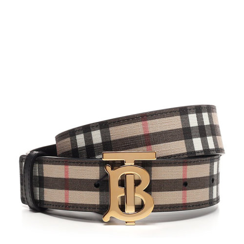 BURBERRY/博柏利 Vintage格紋專屬標識圖案環保帆布腰帶80189901