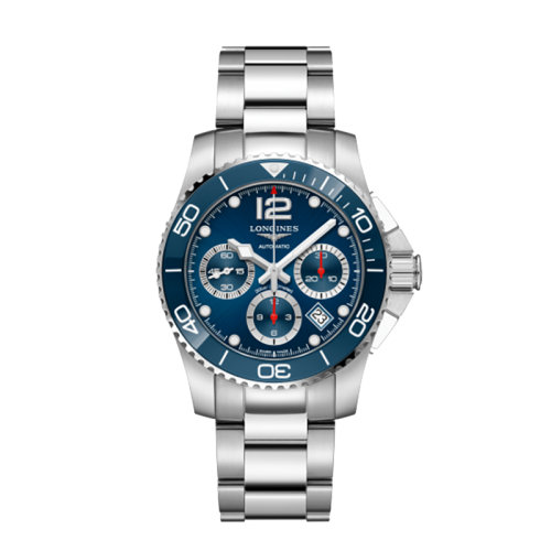 LONGINES/浪琴 康卡斯潛水系列 自動機械精鋼陶瓷藍盤鋼鏈男表41毫米L3.783.4.96.6
