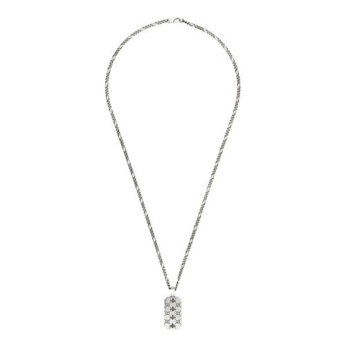  GUCCI古馳 22年秋冬 女士 GG和蜜蜂刻花吊墜項鏈 728265 J89B0 9515