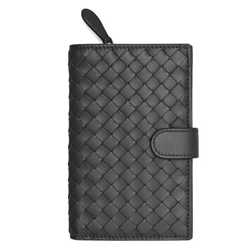 Bottega Veneta/葆蝶家 女士黑色羊皮錢包121060V001N1000
