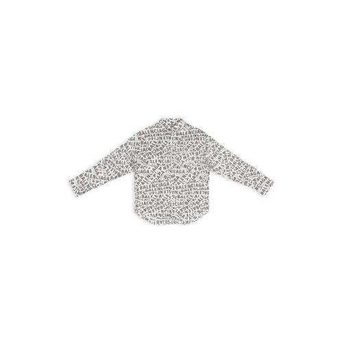  BALENCIAGA巴黎世家 22年秋冬 男士 長袖T恤 LOGO STRIPS LARGE FIT SHIRT 662983TML201240