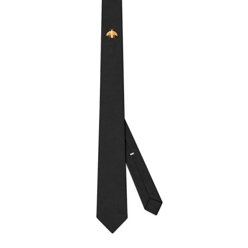 DIOR/迪奧 22年春夏新款 男士黑色桑蠶絲面料搭配小蜜蜂配飾領帶29C1047Z0688_C981