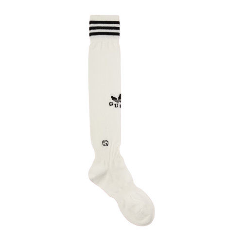 GUCCI/古馳 22年秋冬新款 adidas聯名系列 男士白色/黑色棉質混紡長筒襪6918734GADZ9060
