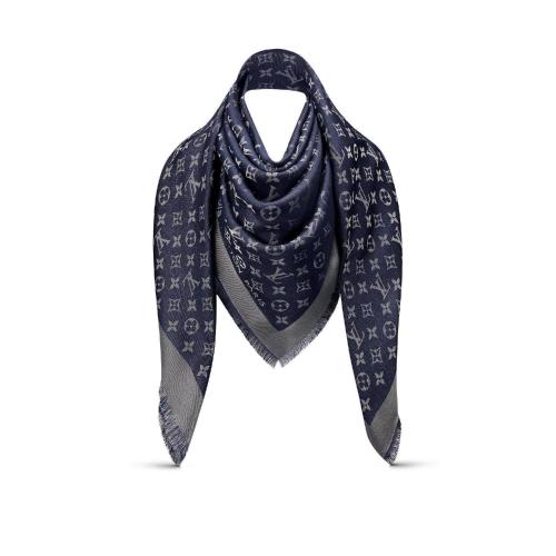  LV路易威登 22年秋冬 女士 圍巾 MONOGRAM SHINE 披肩 M73658 預(yù)定商品2-8周發(fā)貨