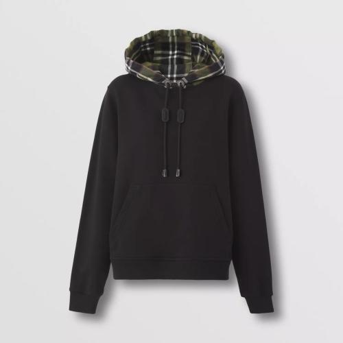  BURBERRY 22年秋冬 女士 格紋連帽棉質寬松連帽衫 80559051