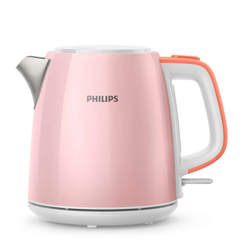 Philips/飛利浦 電熱水壺 304不銹鋼 防干燒燒水壺 HD9348 1L電水壺【可愛粉嫩系】
