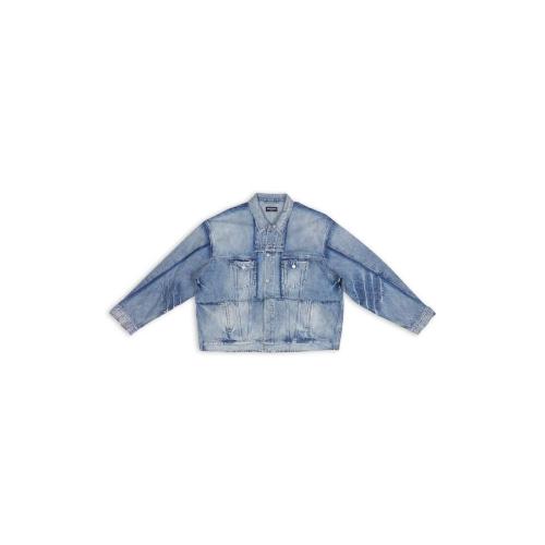  BALENCIAGA巴黎世家 22年秋冬 男士 夾克 OVERSIZED CUT-UP JACKET 697779TMW264437
