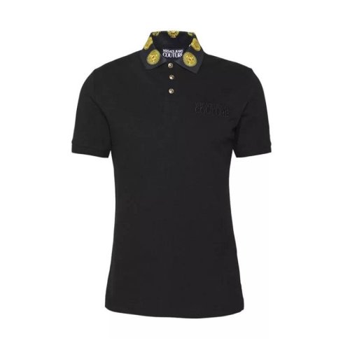  VERSACE/范思哲 男士黑色時尚短袖Polo衫 E72GAGT05-ECJ01T-E899 PLFSX