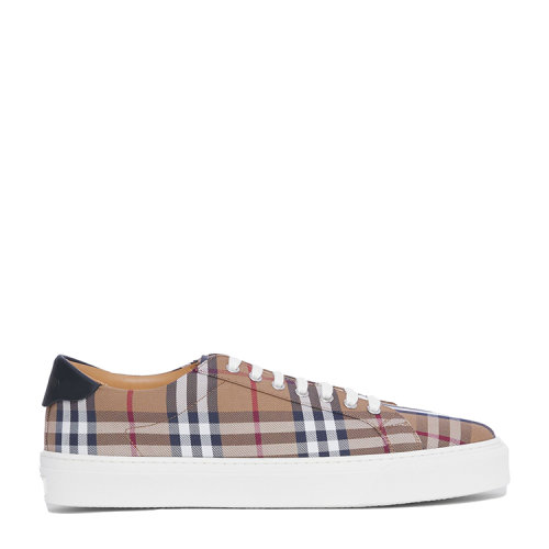 BURBERRY/博柏利 格紋棉質拼皮革運動鞋休閑運動鞋80481561