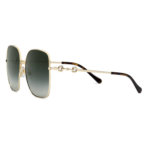 GUCCI/古馳 女士灰色方形金屬太陽鏡 648494I33308012