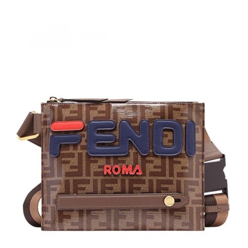  FENDI/芬迪 男士棕色織物/配皮斜挎包 7VA437 A5N7 F15HG PLSX