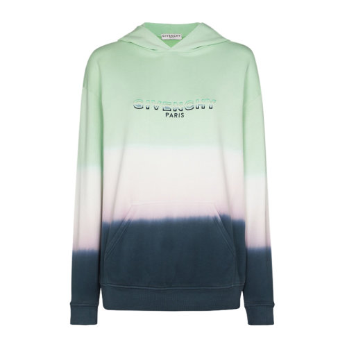 Givenchy/紀梵希 女士拼色棉質經典字母徽標印花裝飾漸變效果長袖上衣衛衣運動衫套頭衫連帽衫 BWJ01C3Z3S-997