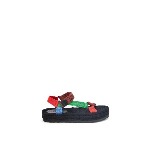  LOEWE羅意威 22年秋冬 女士 平底涼鞋 Strappy espadrille in nylon L616283X16-6912