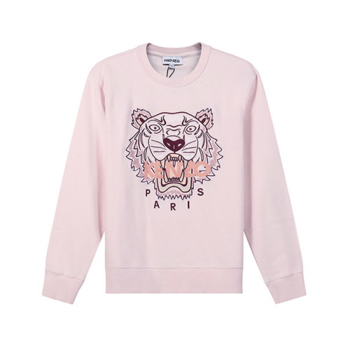 KENZO/高田賢三【22春夏新款】女士棉質圓領長袖衛(wèi)衣運動衫虎頭刺繡 2SW824 4XL
