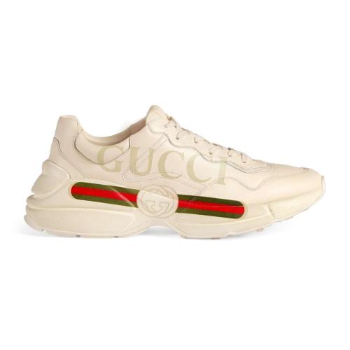  GUCCI古馳 22年秋冬 男士 Rhyton系列Gucci標識皮革運動鞋 500877 DRW00 9522