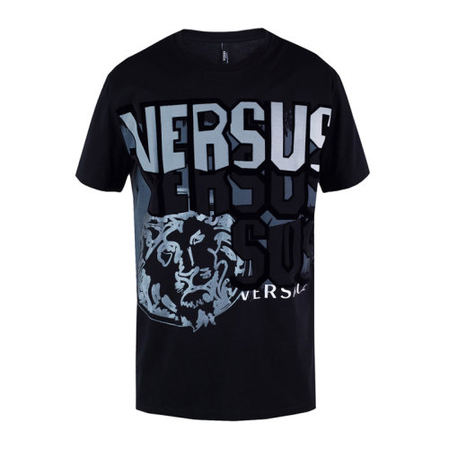 VERSACE JEANS/范思哲牛仔 男士純色棉質經典字母徽標獅子印花裝飾圓領短袖上衣T恤 BU90352-BJ10289 多色可選