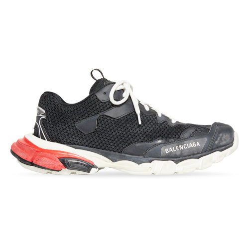 Balenciaga/巴黎世家 22年秋冬新款 男士黑色網眼尼龍鞋面仿舊效果鞋跟壓印標志鞋舌壓印加固鞋底運動鞋700875W3RF51906