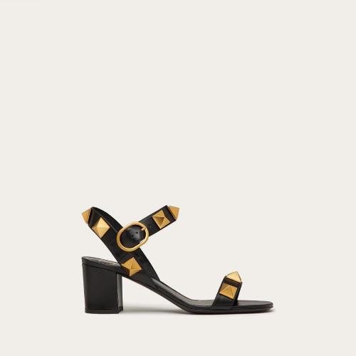  VALENTINO華倫天奴 22年秋冬 女士 中跟涼鞋 SANDALES ROMAN STUD EN CUIR DE VEAU. TALON?: 預定商品1-3周發貨
