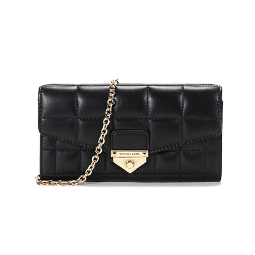 Michael Kors/邁克·科爾斯  MK女包 SOHO系列大號(hào)羊皮革單肩斜挎包手拿包鏈條包 32S1G1SC9L