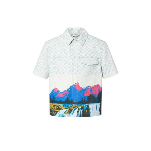 LV路易威登 22年秋冬 男士 短袖襯衫 風(fēng)景圖案短袖牛仔襯衫 1AA5C2 1AA5C3 1AA5C1 1AA5C6 1AA5