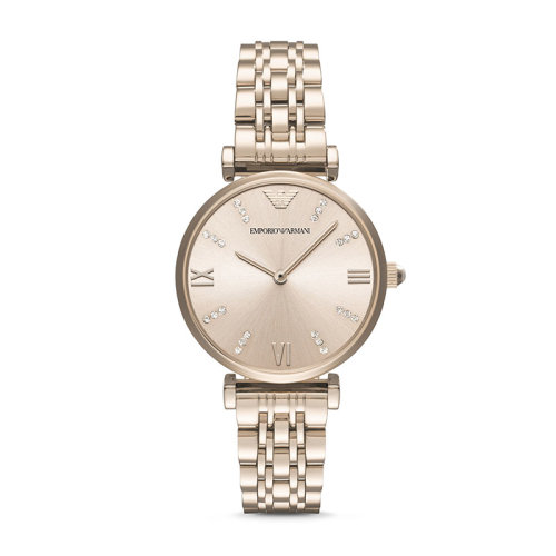 Emporio Armani/安普里奧阿瑪尼【買贈MAC口紅+禮盒】阿瑪尼手表女士Watch優雅石英腕表 AR11059