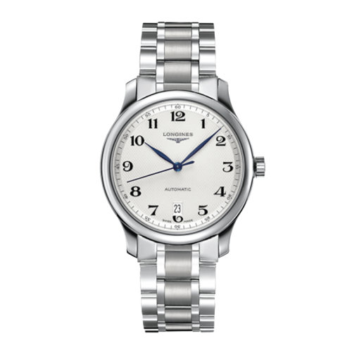 LONGINES/浪琴 名匠系列 自動機(jī)械表 銀“大麥籽粒”盤鋼鏈男表38.5毫米L2.628.4.78.6