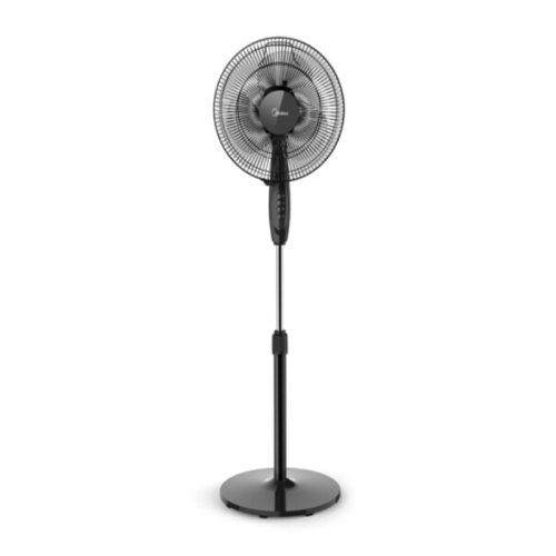 Midea/美的 電風扇落地扇家用搖頭省電宿舍靜音臺式臥室大風力搖頭扇節能FSA30YA 黑色
